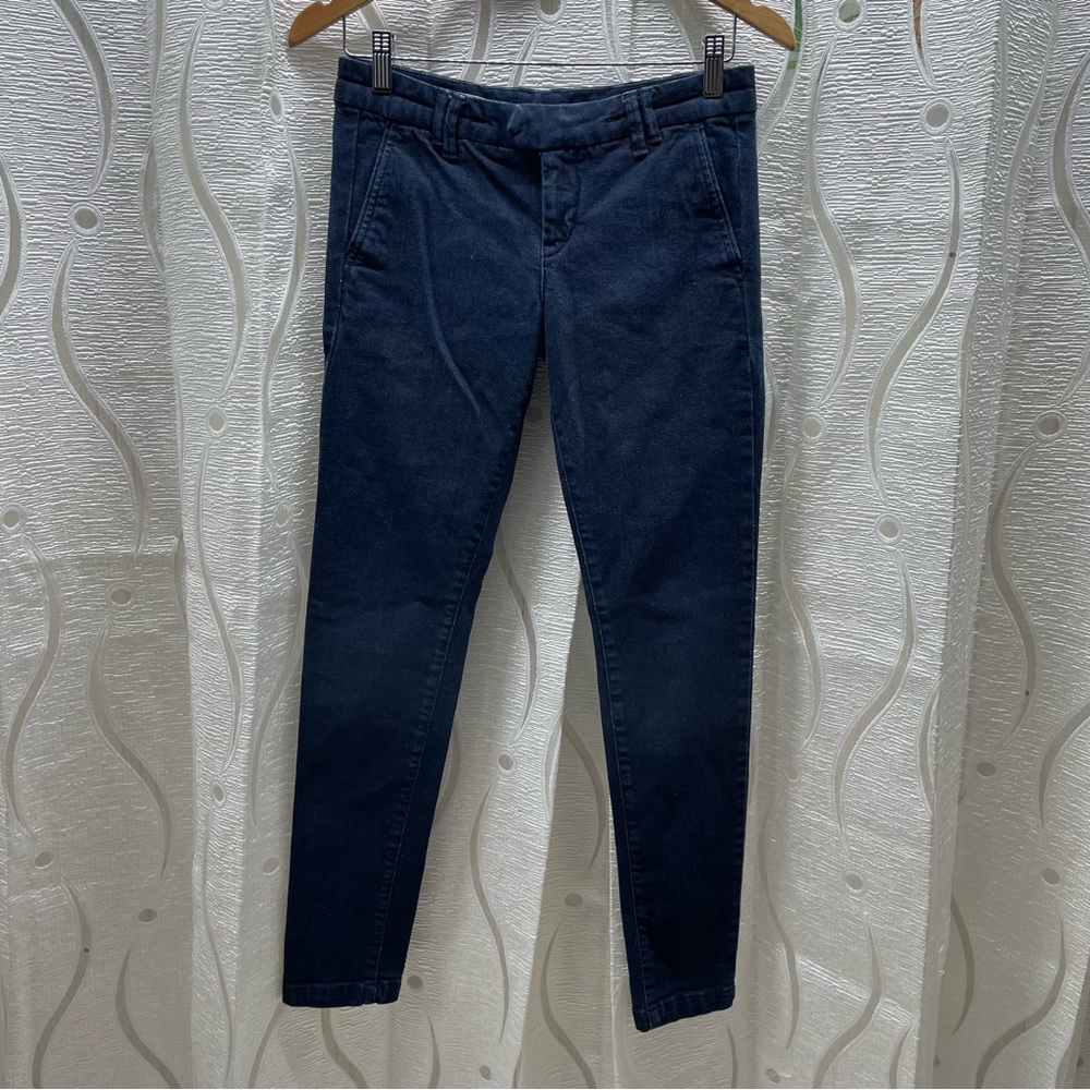 Mexx Slim Trousers Women 26 Navy Blue Cotton Stretch Amsterdam 6BJTM012